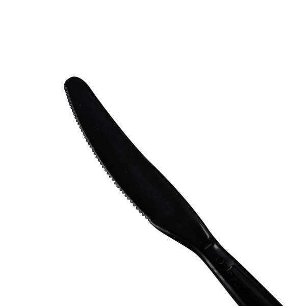 [1,000 ct] PP Plastic Heavy Weight Knives Wrapped, Black