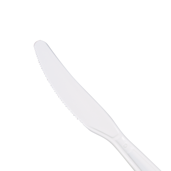 [1,000 ct] PP Plastic Heavy Weight Knives Wrapped, White