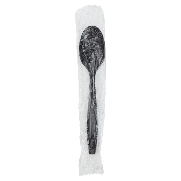 [1,000 ct] PP Heavy-Weight Tea Spoon Wrapped, Black