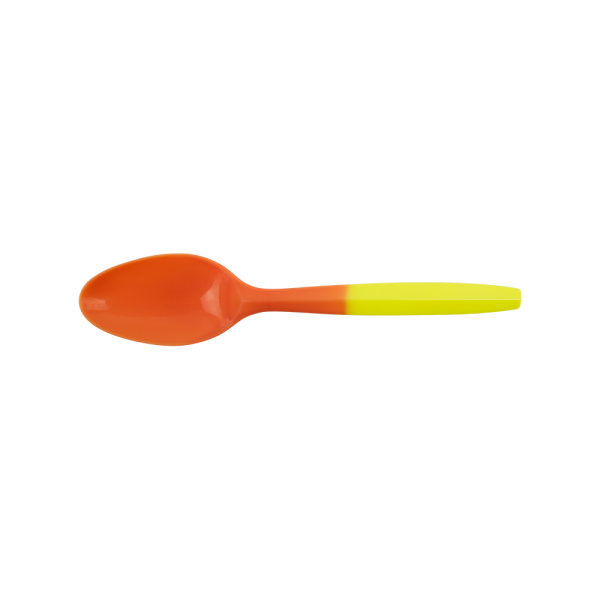 [1,000 ct] PP Plastic Medium Weight Color Changing Tea Spoons, Yellow to Orange