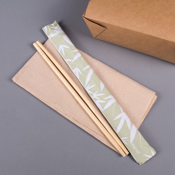 [1,000 Pairs] 9" Individually Wrapped Bamboo Chopsticks, Bamboo