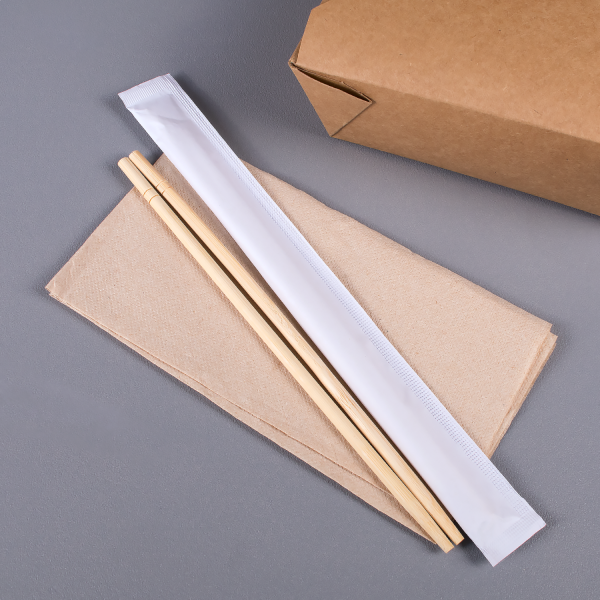 [1,000 Pairs] 9" Individually Wrapped Bamboo Chopsticks, White