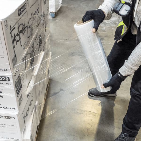 [4 Rolls] Hand Wrap Stretch Film (18" x1476'), 43 Gauge