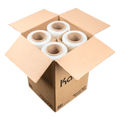 [4 Rolls] Hand Wrap Stretch Film (18" x1500'), 80 Gauge