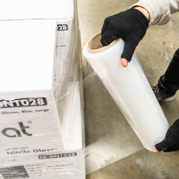[4 Rolls] Hand Wrap Stretch Film (18" x1500'), 80 Gauge
